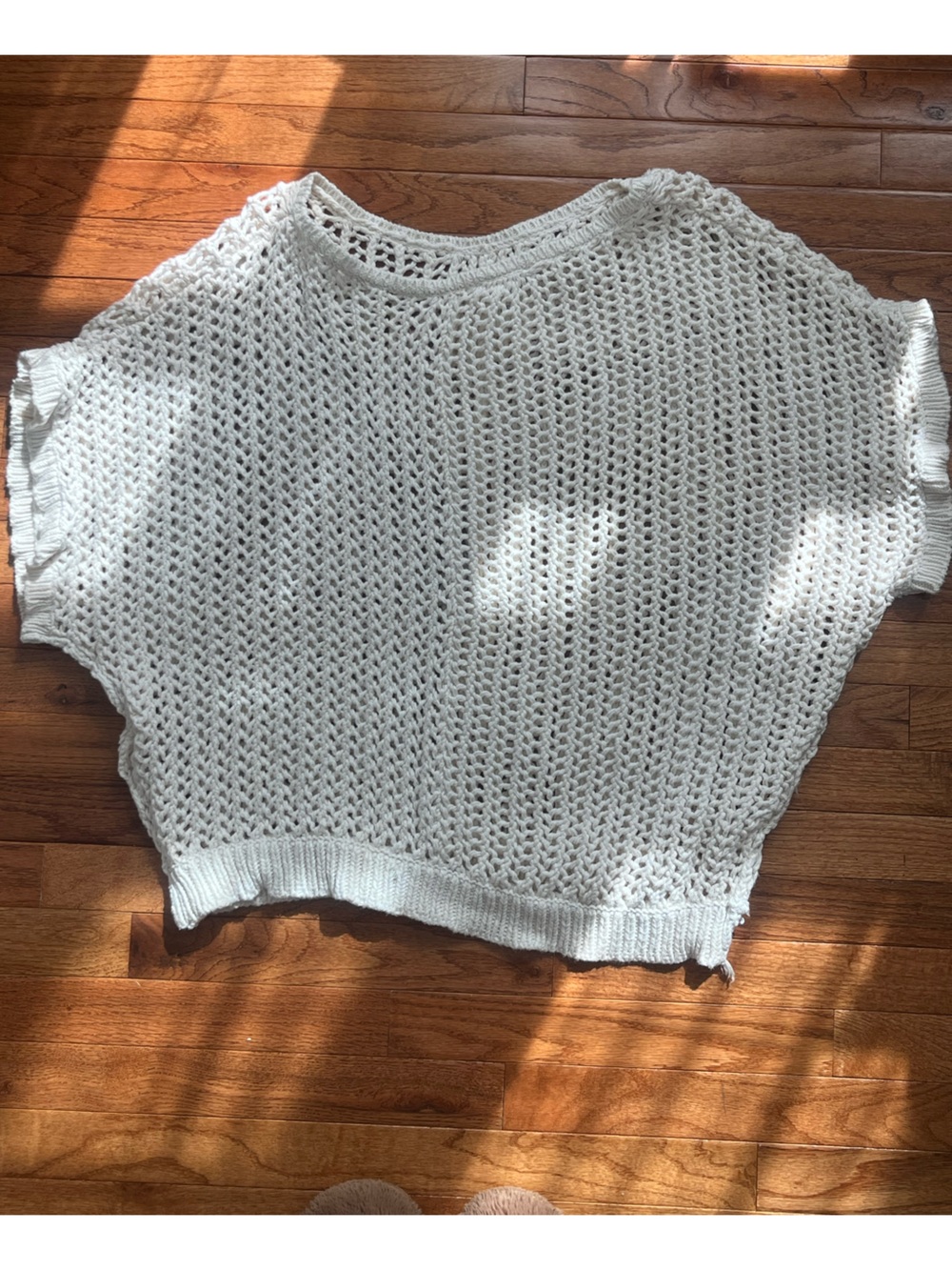 WE THE FREE - Open Knit Ivory Sweater Top up